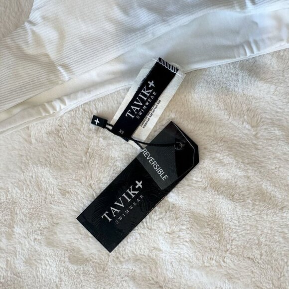 NWT Tavik Goldie Swim Bottom in Ribbed White - Extra Small - Picture 3 of 6